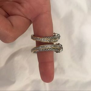 Silver, gold and diamond hoops!